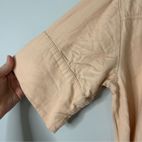 Madewell Light Pink Button Front Belted Utility Jumpsuit - Picture 5 of 10